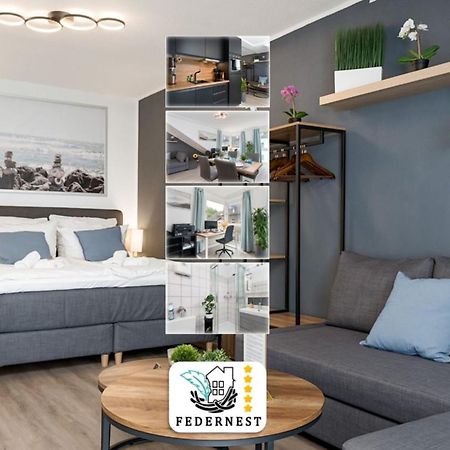 Federnest - Luxus-Studio - Kingsize Boxspringbett - Home-Office Mit Monitor Und Drucker - 11 Min Hbf Duisburgo Exterior foto