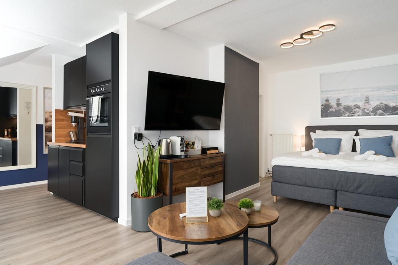 Federnest - Luxus-Studio - Kingsize Boxspringbett - Home-Office Mit Monitor Und Drucker - 11 Min Hbf Duisburgo Exterior foto