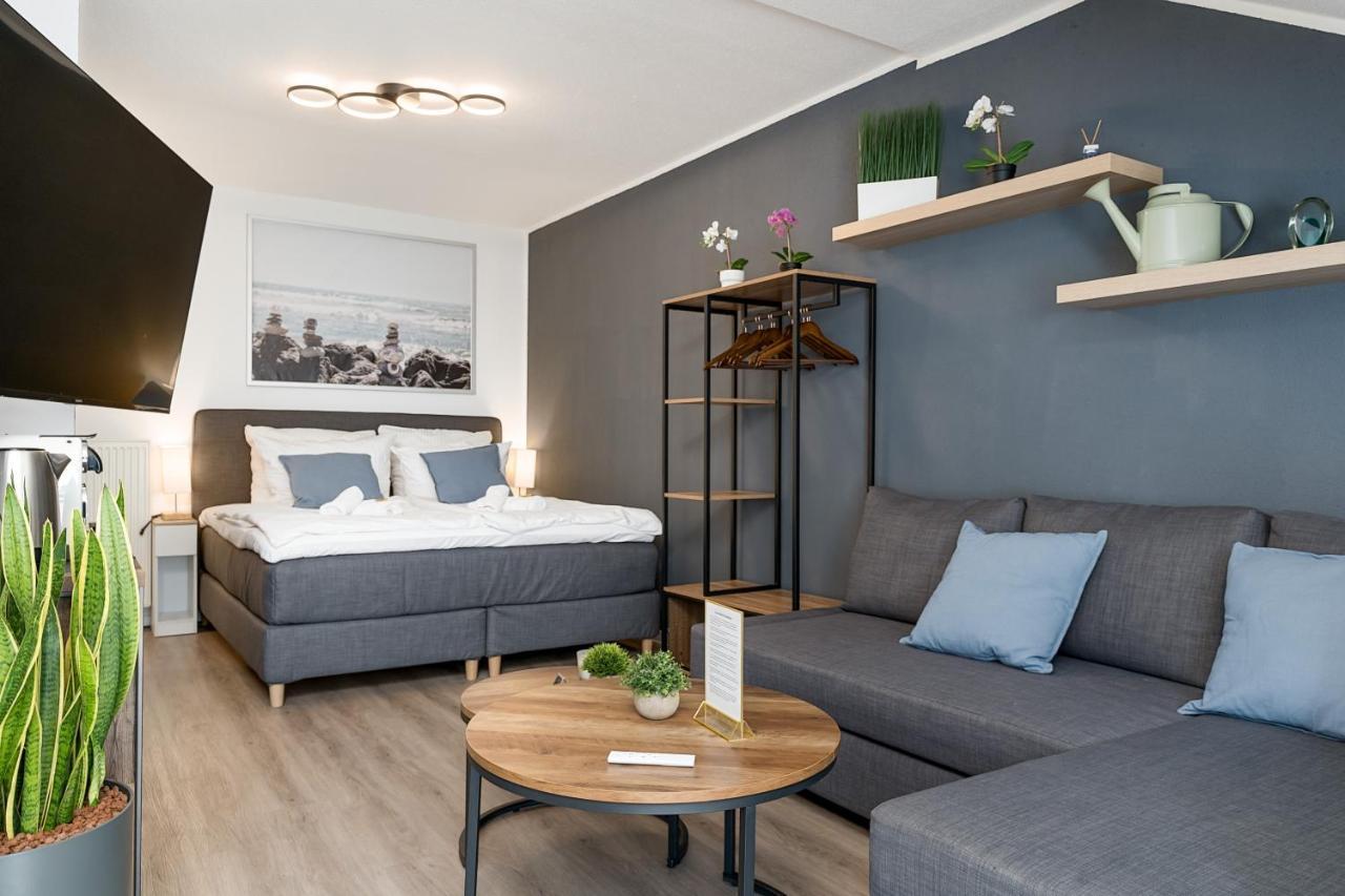 Federnest - Luxus-Studio - Kingsize Boxspringbett - Home-Office Mit Monitor Und Drucker - 11 Min Hbf Duisburgo Exterior foto