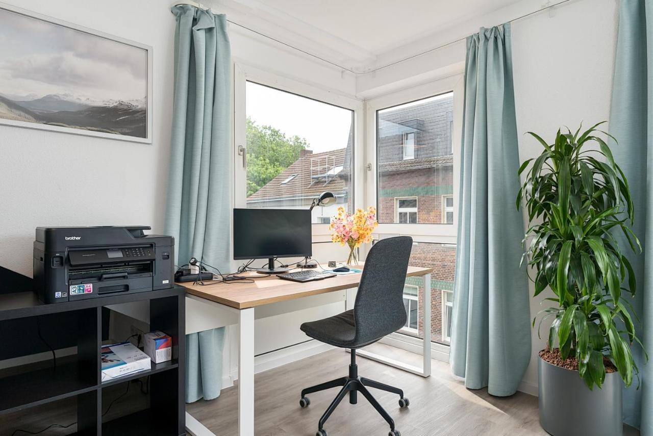 Federnest - Luxus-Studio - Kingsize Boxspringbett - Home-Office Mit Monitor Und Drucker - 11 Min Hbf Duisburgo Exterior foto