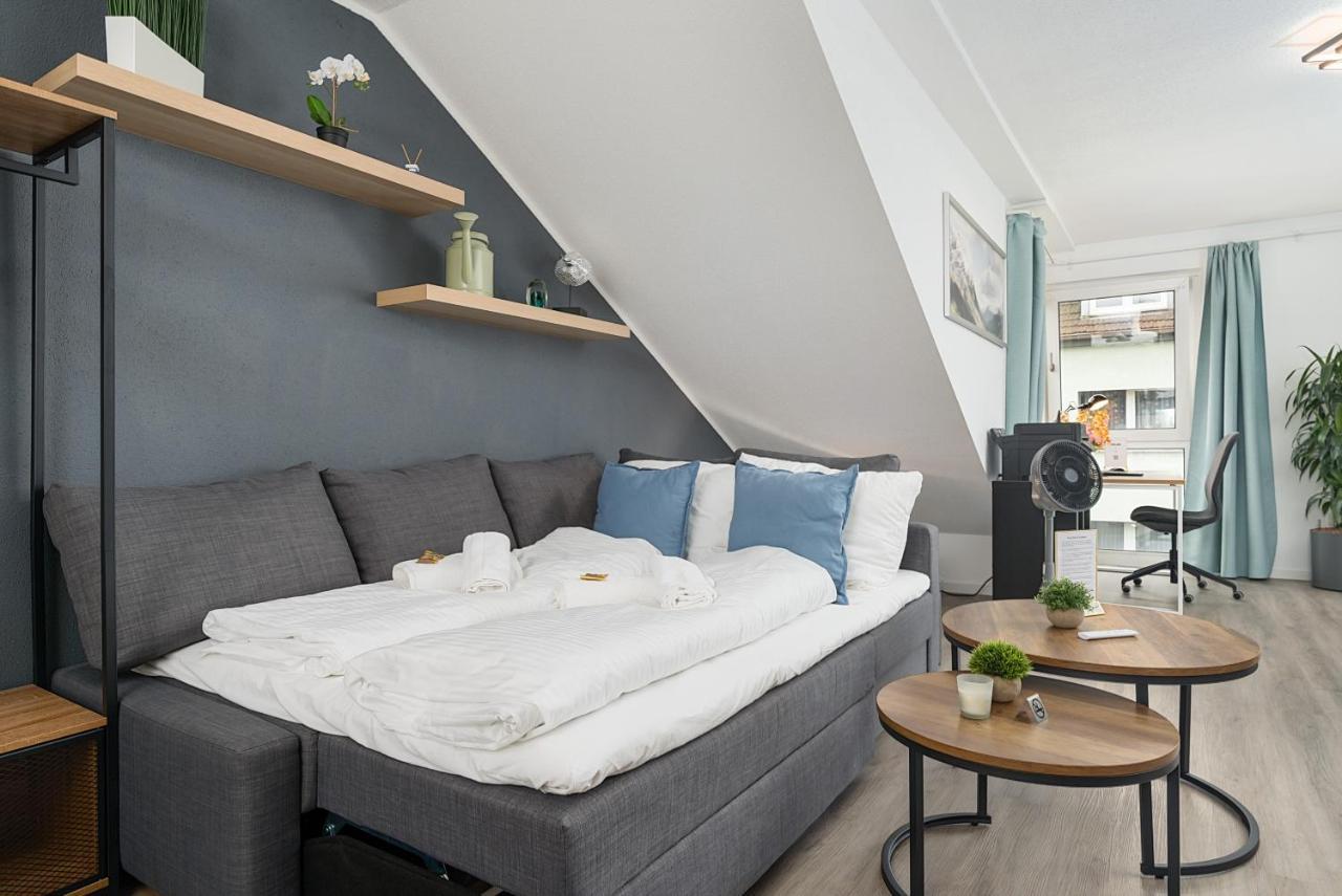 Federnest - Luxus-Studio - Kingsize Boxspringbett - Home-Office Mit Monitor Und Drucker - 11 Min Hbf Duisburgo Exterior foto