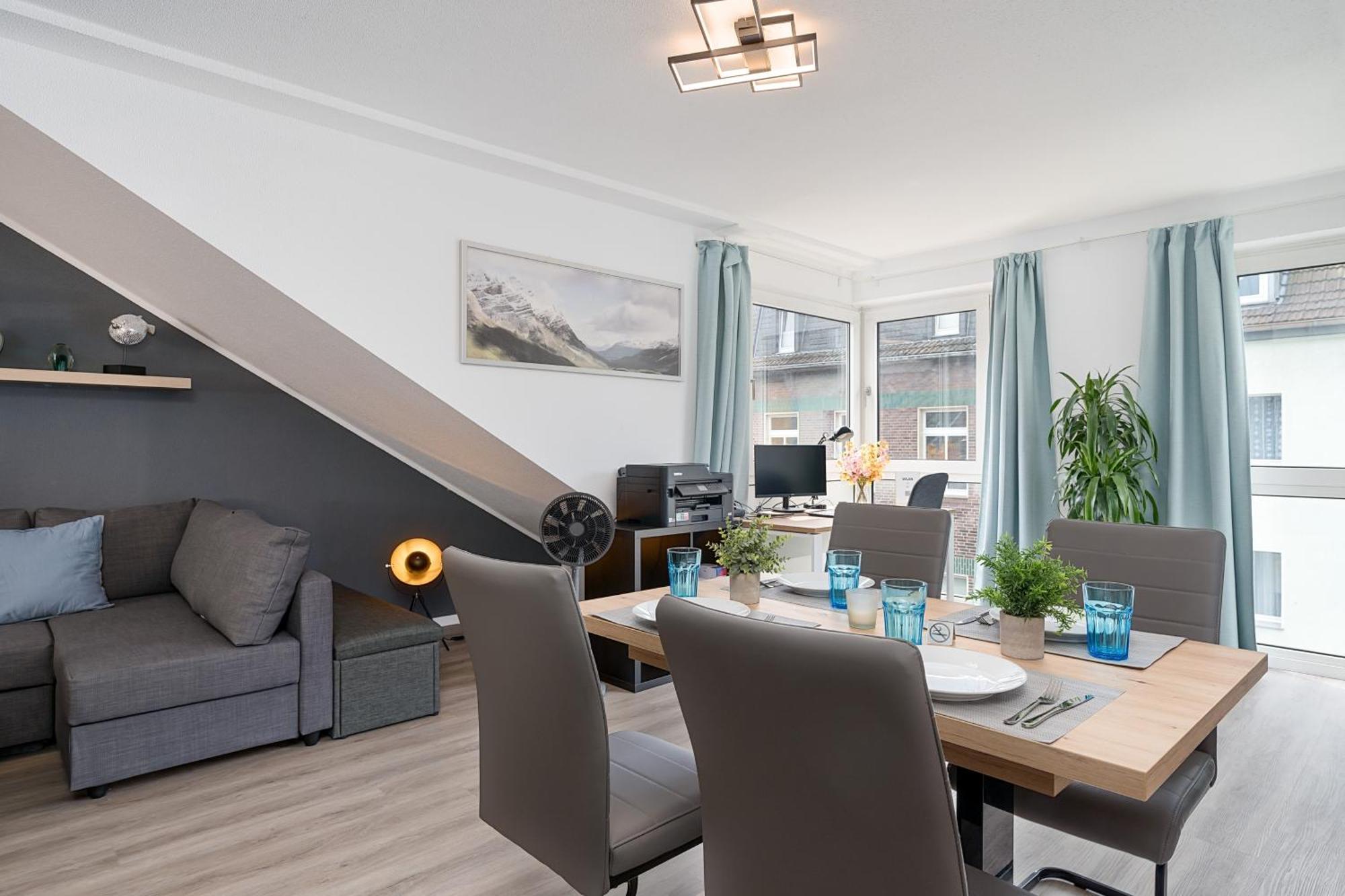 Federnest - Luxus-Studio - Kingsize Boxspringbett - Home-Office Mit Monitor Und Drucker - 11 Min Hbf Duisburgo Exterior foto